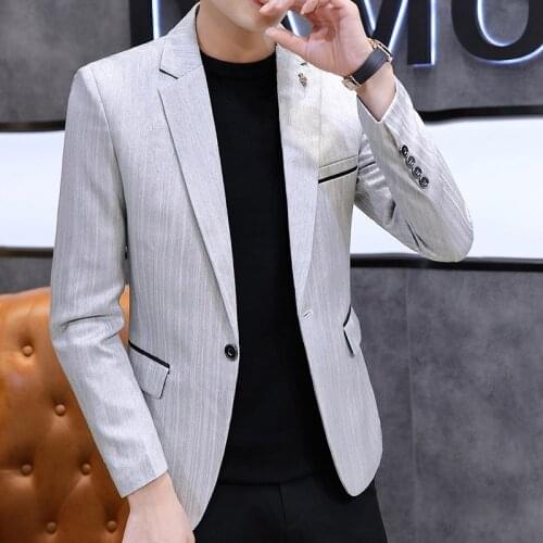 Men suit jackets Mens mens leisure suit new slim dress Korean version of a small solid color suit mens single west coat