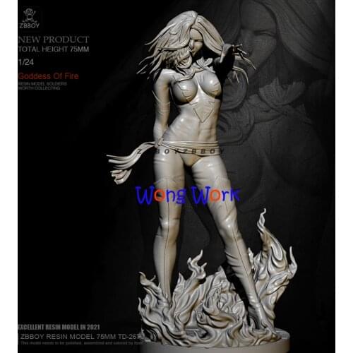 Wong Work Unpainted Resin H75mm 1/24 Unassembled Garage Kits GK Model Kit Figure TD-2670