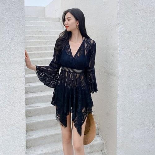 2021 New Korean Women Swimwear Summer Swimsuit Padded Monokini Bikini Two Piece Swimsuit Bathing Suit Beachwear Biquini