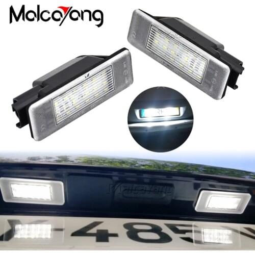 New Led License Plate Lights For Peugeot 106 1007 207 307 3008 406 407 607 806 807 For Citroen C2 C3 C4 C5 C6 C8 DS3 6340.F0