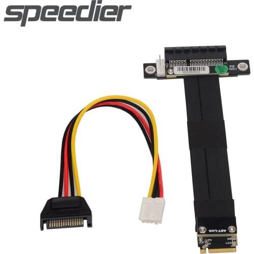New Design M.2 NGFF NVMe To PCI-e 3.0 x4 Mining Extender Jumper For GPU Graphics Card M.Key 2280 Riser Card Adapter Wire 32G/bps