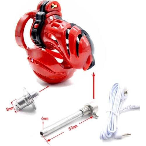 New Trend Electric Shocker Chastity Cage 40/45/50mm Penis Rings Sex Toys For Men Masturbators Urethral Plug Stimulate Massage