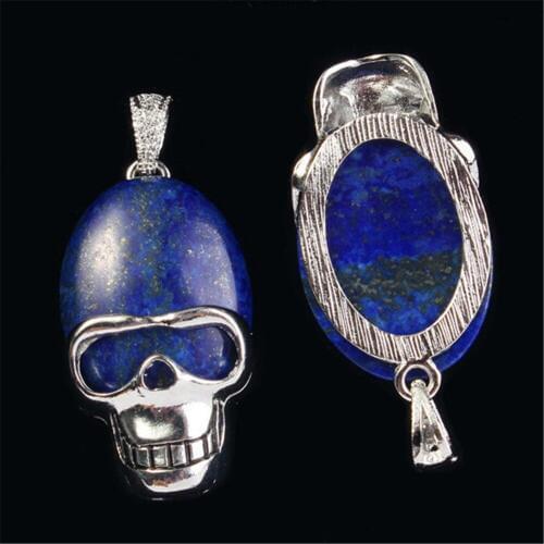 Druzy Wholesale 6pcs/lot Natural Gem Stone Skeleton Necklaces Pendants Roses Quartz Lapis Lazuli Healing Jewelry Free Shipping