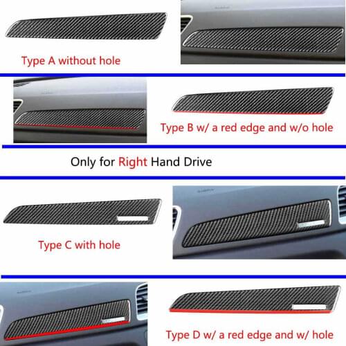 Carbon Fiber Door Panel Trim Cover Copilot Dashboard Panel For Audi Q3 13-18 RHD