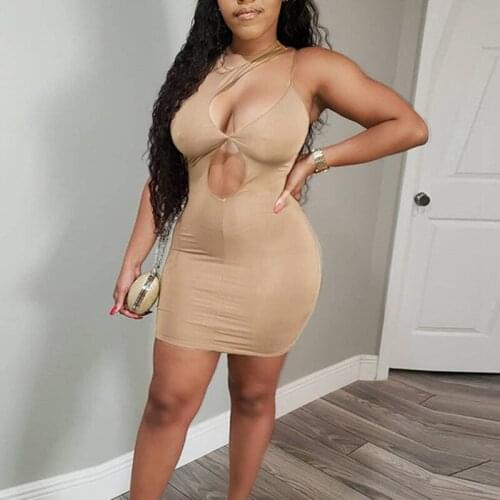 Hollow Out Dress Women Summer Sleeveless Bodycon Rompers Dress Female Streetwear Sexy Club Wear