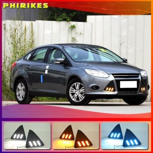 For Ford Focus 3 LED headlight for ford focus MK3 LED light 2012~2015 LED Daytime Running Lights DRL fog lights Cover headlights