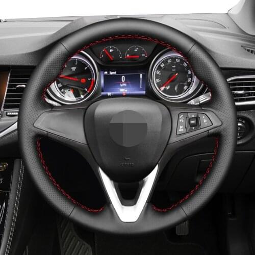 Hand Sewing Genuine Leather Car Steering Wheel Cover For Opel Astra (K) Corsa (E) Crossland X Grandland X Insignia (CT) B Karl