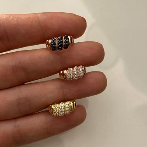 1 Piece No Piercing Clip On Earring Rope Chain Twist Band CZ Simple Fashion European Girl Women Ear Cuff Dome Earring Jewelry