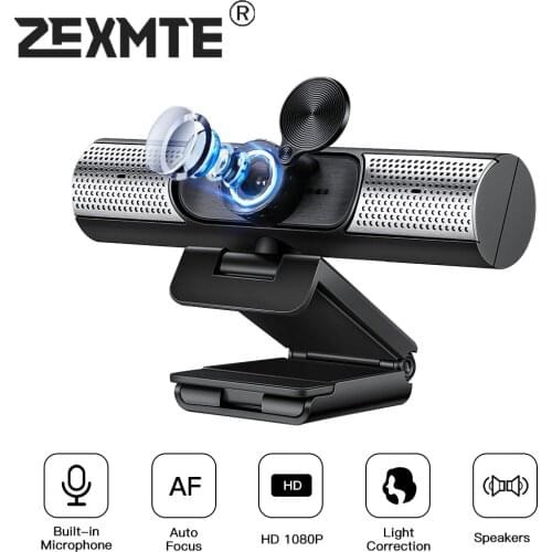 Webcam 1080P Full HD Web Cam For PC Laptop With Speaker Microphone USB Computer Camera YouTuber Video Streaming Live Conference