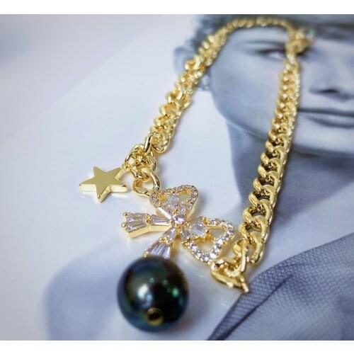 Pearl Bracelet Fine Jewelry Gold Filled Nature 8-9mm Salt Sea Water Tahiti Pearls Bracelets for Women Fine Birthday Presents