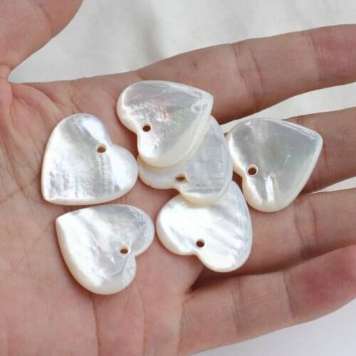 10pcs/lot 24x25mm Natural Heart eart Double Cabochon Mother of Pearl shell for DIY Jewelry HeartFlat Bottom MOP Pearl shell