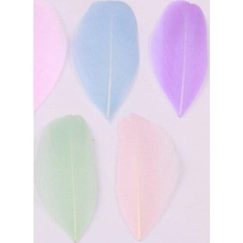 100PCS Natural Goose Feathers Plumes 4-8cm Colourful Swan Feather Plume for Home Decoration Craft DIY Wedding Jewelry Decoration