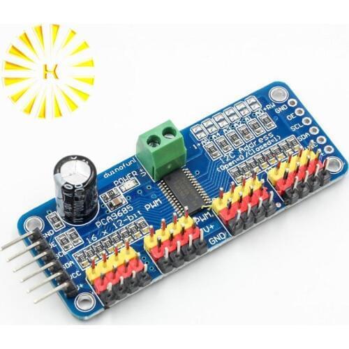 16 Channel 12-bit PWM/Servo Driver-I2C interface PCA9685 module Raspberry pi shield module servo shield Connector