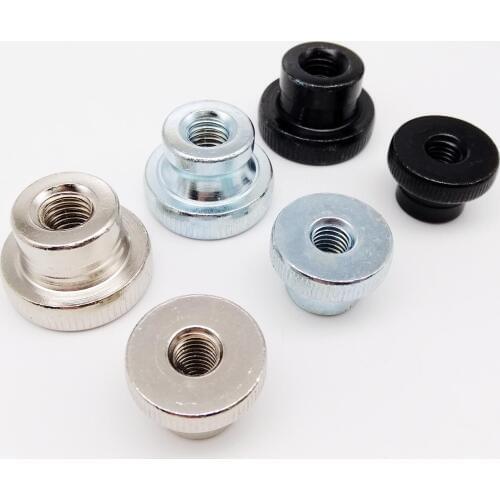 2/5pcs M3 M4 M5 M6 M8 M10 Silver Black GB806 Double Step Adjust Knurl Thumb Nut Hand Tighten Thumbnut 3D Printer Curtain Wall