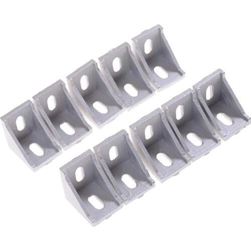 20Pcs/ Lot 3030 Corner Brackets Fasten L Connector For 3030 Aluminum Profile Corner Fittings Angle Decorative Accessories