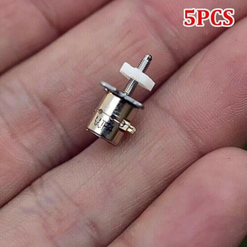 5PCS 6mm Mini Stepping Stepper Motor 2-Phase 4-Wire Screw Slider Block Nut