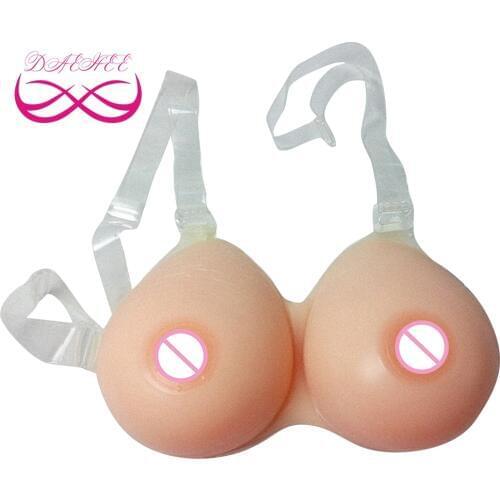 500g/Pair A Cup 100% Medical Silicone Fake Breast Forms Artificial Boobs Tits Chest with Strap For Crossdresser Drag Queen Men