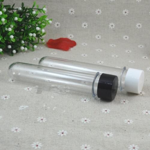 500pcs 40ml Bath Salts Bottle Test Tube Shaped Plastic Bottle With Lip Bath Salt Liquid Mask Container High Quality NO438