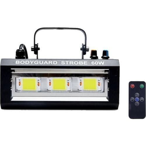 60W White Color LED Strobe Stage Light/Remote Sound Activated Flash Lighting For Disco Festival Party Wedding KTV DJ Stroboscope