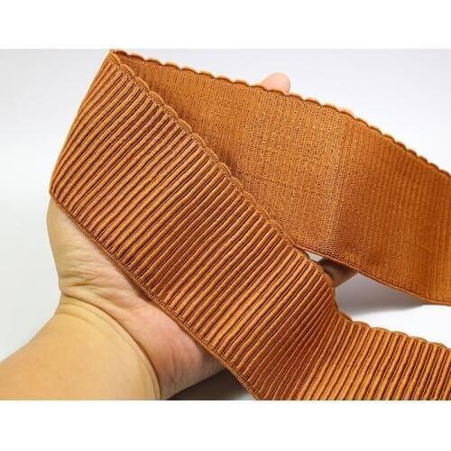 7.5cm wide line skin elastic band screw thread stretch pants waist belt rubber band flat grosgrain elastic pants belt