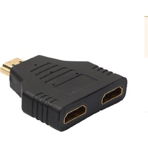1 in 2 1080P HDMI Splitter Adapter Male to 2 Female Onversion Head Adapter