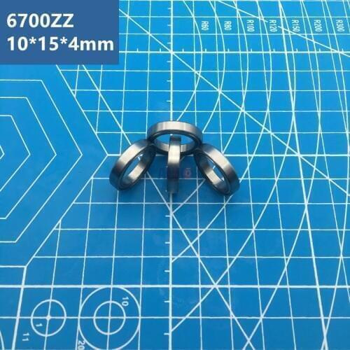 Free Shipping 20pcs ABEC-5 6700ZZ Bearing (10*15*4mm) Thin Section Deep Groove 6700 ZZ Ball Bearings 61700 ZZ 6700Z Z
