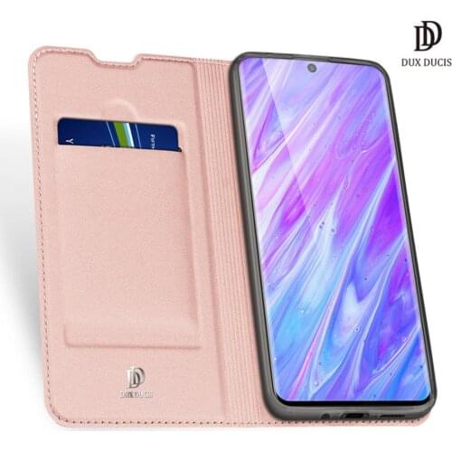 For Samsung Galaxy S20 Plus DUX DUCIS Skin Pro Series Flip Cover Luxury Leather Wallet Case Full Good Protection Steady Stand