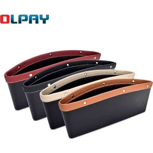 Seat Gap PU Case Storage Bag Car Organizer Artificial Leather Car Seats Gap Bag Car Accessories Slot Storage Cup Holder