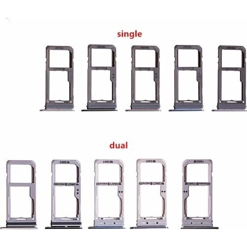 Dual&Single SIM Card Tray Slot Holder for Samsung Galaxy S9 G960 G960F G960FD/S9 Plus G965 G965F G965U parts replacement