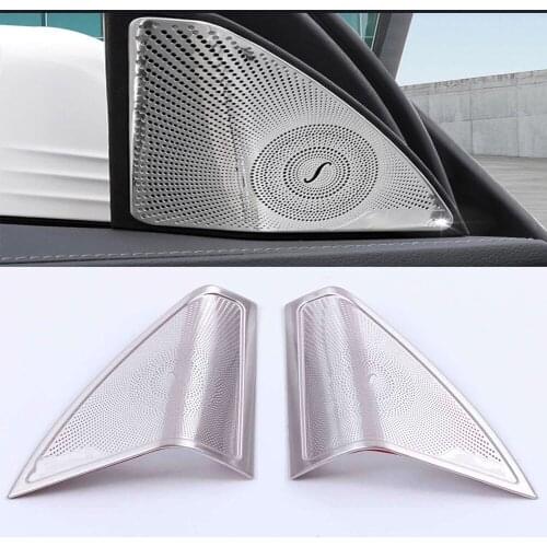 For Mercedes Benz C Class W205 2015 2016 2017 2018 Car Audio Speaker Cover Decorative Cover interior Accessories