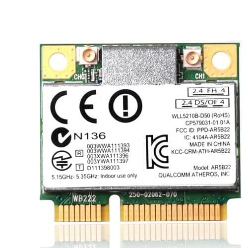 DUAL BAND Atheros AR9462 AR5B22 Mini PCI-E 802.11N WIFI WLAN CARD Bluetooth 4.0 2.4 & 5Ghz