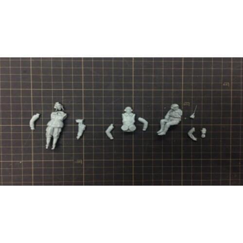 1:35 scale WW2 Soviet Tank soldiers 3 people WWII Resin Model Kit figure Free Shipping