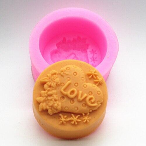 C511 soap mold/handmade soap mold/silicone mold/soap die/silica gel soap die LOVE LOVE