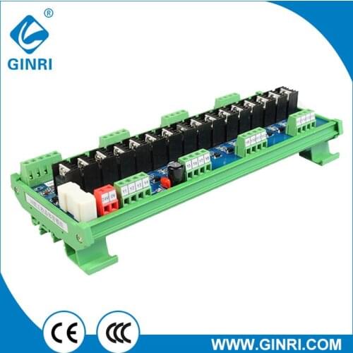 GINRI JR-16J relay Module Control Board Transistor module 16 channel terminal block PLC amplifier board DC 24V free shipping
