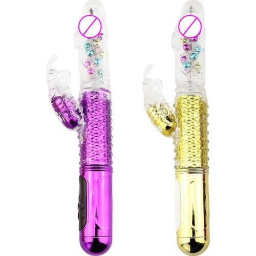 Sex Product Bee butterfly charging turn bead vibrator Female Vaginal clitoris G spot Vibration Pussy Stimulate Massage For women