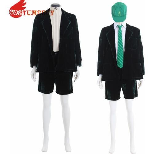 CostumeBuy AC/DC Band Stevie Young School Boy Outfit Cosplay Costume Jacket Coat Short Pants Shirt Suit Full Set Custom Made
