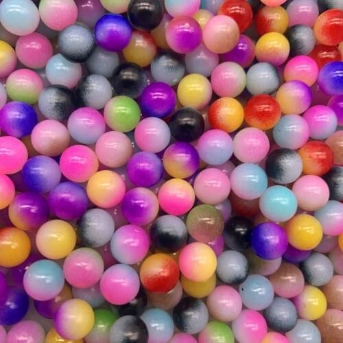 New 6/ 8mm Round Acrylic Nonporous beads Two-color Loose Beads For Jewelry Making DIY Charm Jewelry Accessories