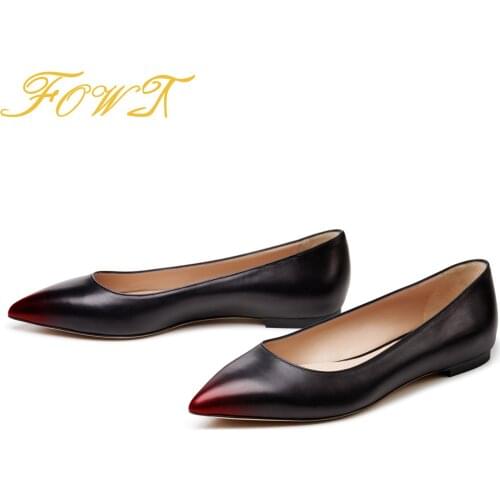 Black Patent Leather Concise Burnished Women' Flats Pointed Toe Square Low Heels Office Dress Ladies Shoes Big Size 42 44 FOWT