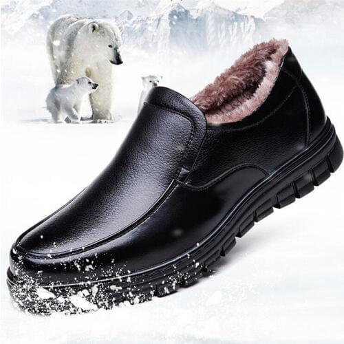 Casual Winter Shoes Men Genuine Leather Shoes Men Boots Business Loafers Men Dress Sheos Chaussure Homme Botas Hombre Size 46