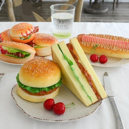 Cheap Artificial Bread PU material Simulation Food Model Ornaments Fake Cake Bakery Photography props Christmas Window Decorat