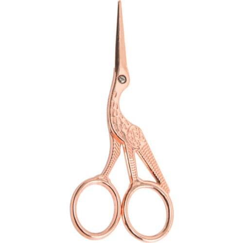 Stainless Steel Scissors Vintage Style Stork Crane Shape Antique Cutter Desktop Sewing Scissors for Home Business Office School