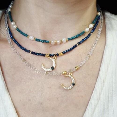 Handmade Natural Pearl Rice Bead Mix And Match Necklace Fashion Charm Jewelry Variety of Colors To Choose Gift For Friends 2021