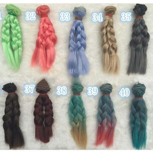 50PCS/LOT Wholesale BJD Doll Wigs 15CM High-temperature Wire DIY Curly Hair For Dolls