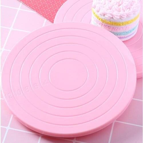 Plastic Cake Plate Turntable Rotating Anti-Slip Cake Diy Cake Spatula Kitchen Cake Decorating Rotating Baking Table Stand