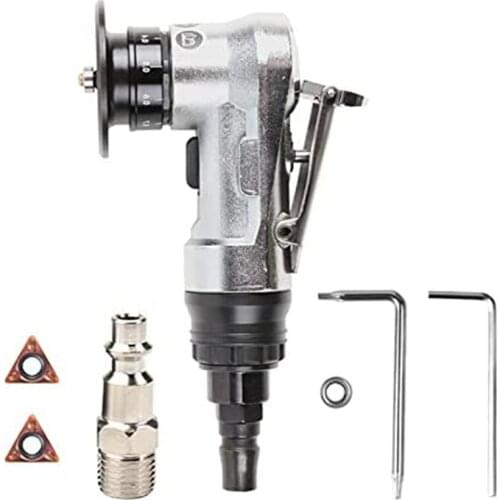 Mini Pneumatic Chamfering Machine, Portable Handheld 45 Degree Arc Air Beveling Machine with 1/4 Inch Air Inlet