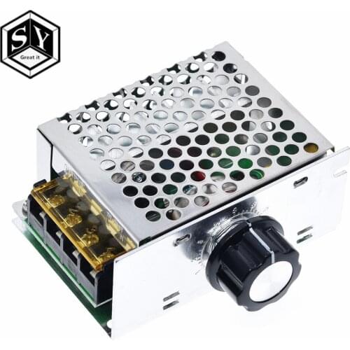 Professional Voltage Regulators 4000W 220V High Power SCR Speed Controller Electronics Voltage Regulator Governor Thermostat BS