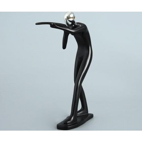 Crafts Modern Abstract Sculpture Sports Shooting athlete Shooter figure model Statue Art Carving Resin Figurine Home Decorations