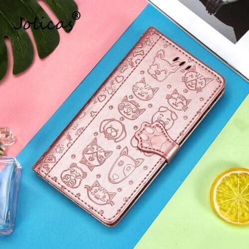 Luxury PU Leather Phone Bag For carcaso Samsung A80 Cat Phone Case Hoesje Cases For Phones Protector Samsung Galaxy estuche A90