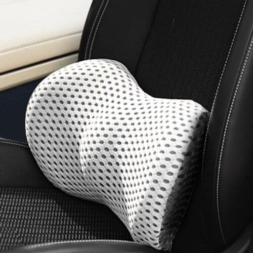 Mesh Car Pillow Lumbar Support Pillow Car Seat Waist Cushion Protect Spine Vertebral Low Back Cushion Bed Sleeping Pillow