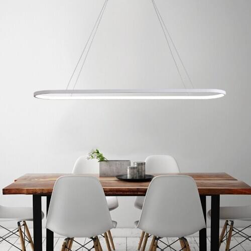 Nordic led restaurant pendant lights modern home simple bar lighting black / white novelty coffee shop hanging lamp